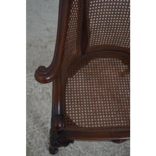 1990s Vintage French Carved Cane Tub Chair For Sale - Image 5 of 18