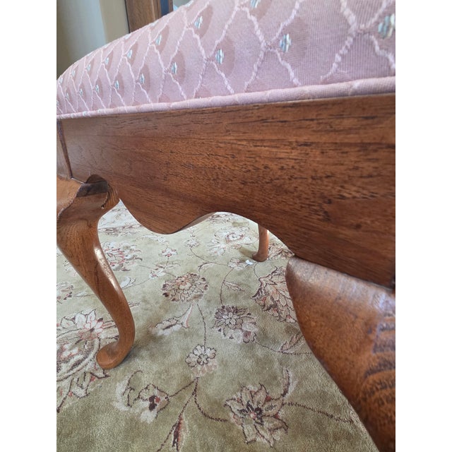 Brown Mid 20th Century Queen Ann Style Ottoman / Footstool by Thomasville For Sale - Image 8 of 12
