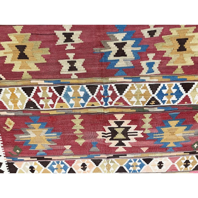 Antique Azerbaijan Kilim/ Rug Unusual,20th Century For Sale - Image 9 of 10
