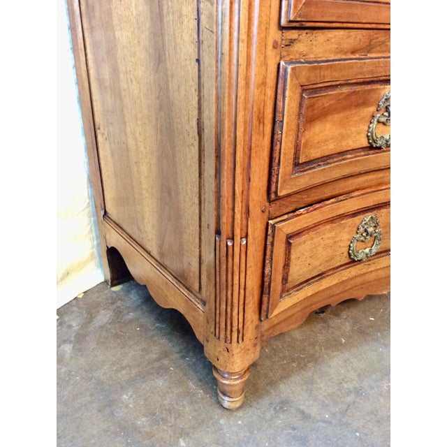 Wood 1800s French Walnut Four Drawer Commode For Sale - Image 7 of 13