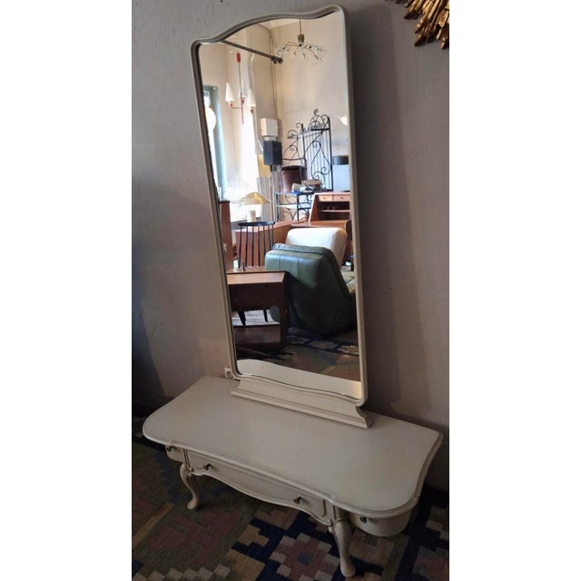 Vintage Boho Standing Hall Mirror, 1970 For Sale - Image 6 of 6
