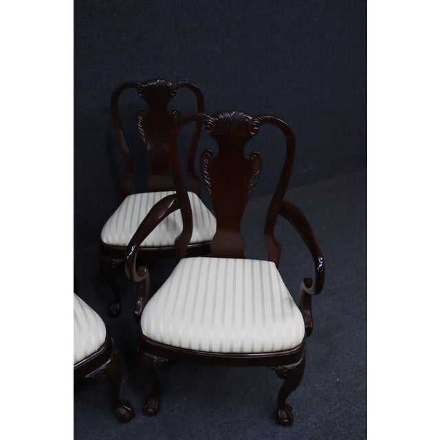 Set of six Georgian-style dining chairs from the Harden Furniture Charleston Collection, crafted in rich cherry with...