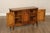 French Provincial French Provincial Style Vintage Narrow Walnut Console Cabinet For Sale - Image 3 of 12
