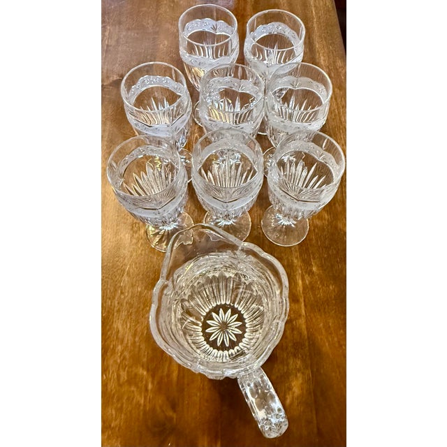Oneida “Southern Garden” Set of Pitcher and Eight Glasses - 9pcs For Sale - Image 12 of 12