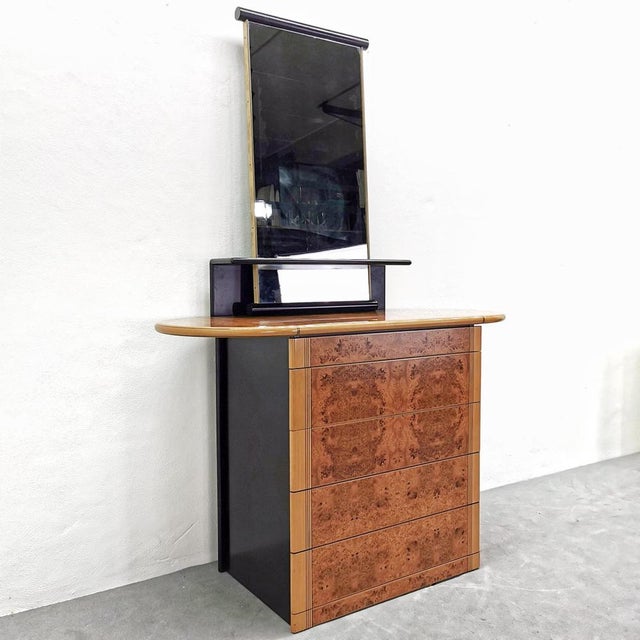 Mid-Century Modern Madia Dresser in Chestnut by Afra & Tobia Scarpa for Maxalto, 1980s For Sale - Image 3 of 15