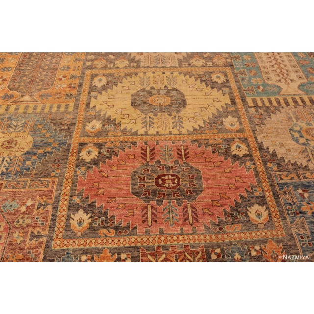 2020s Classic Modern Large Room Size Rustic Tribal Geometric Caucasian Design Rug For Sale - Image 5 of 7