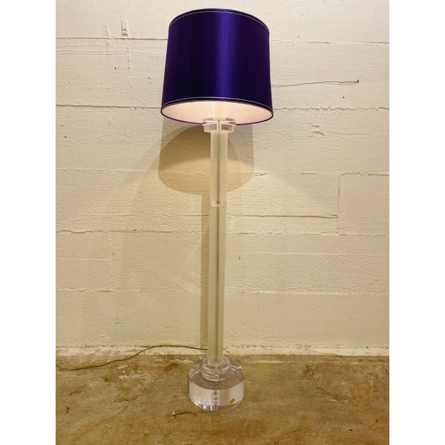 This Rare and Smashingly Stylish Herb Ritts for Astrolite Lucite Floor Lamp is a classic! ~ This beautiful lamp was made...