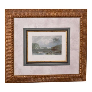 19th Century Framed Hand-Colored Engraving "View on the Susquehanna" After w.h. Bartlett For Sale