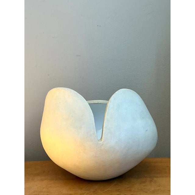 Vintage White Ceramic Sculptural Bowl For Sale - Image 13 of 13