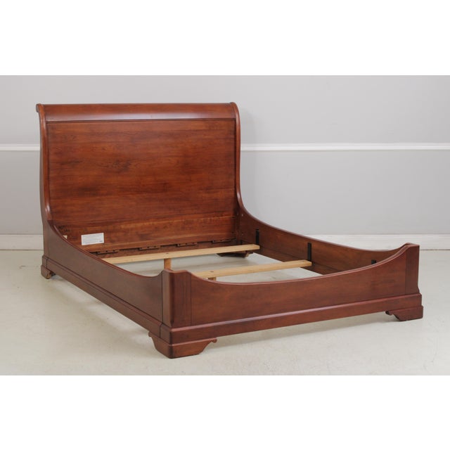 Traditional Stickley Cherry LaRochelle Queen Size Sleigh Bed For Sale - Image 3 of 18