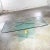 Modern All Glass Dining Table With Brass Plated Connector Attributed to the Pace Collection For Sale - Image 3 of 13