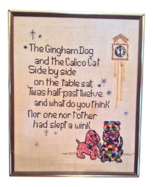 Mid Century Nursery Rhyme Cross Stitch