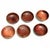 A fabulous set of six vintage Mid-Century wooden bowls crafted in the clean, organic style that defined Danish Modern...
