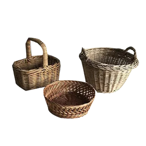 Wicker Baskets, 1960s, Set of 3