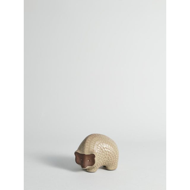 Scandinavian Modern Zigzag Patterned Earthenware Hedgehog, 1960s For Sale - Image 3 of 15