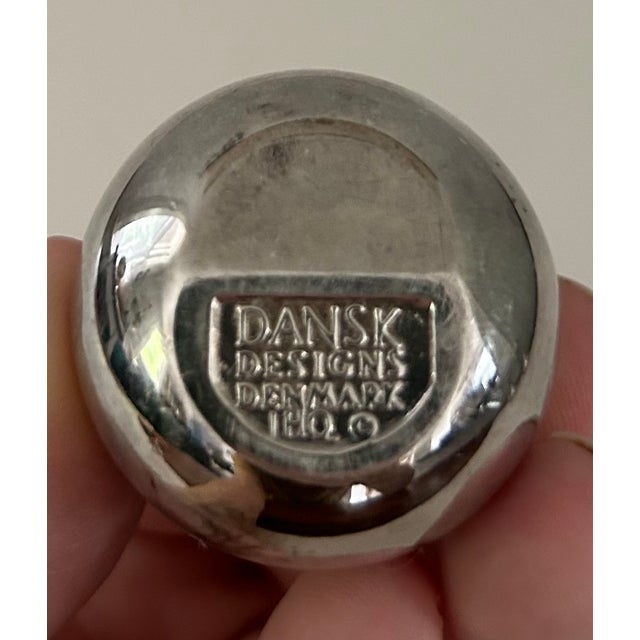 Set of three vintage Silver Onion candleholders designed by Jens Harald Quistgaard for Dansk. Each silver-plated holder...