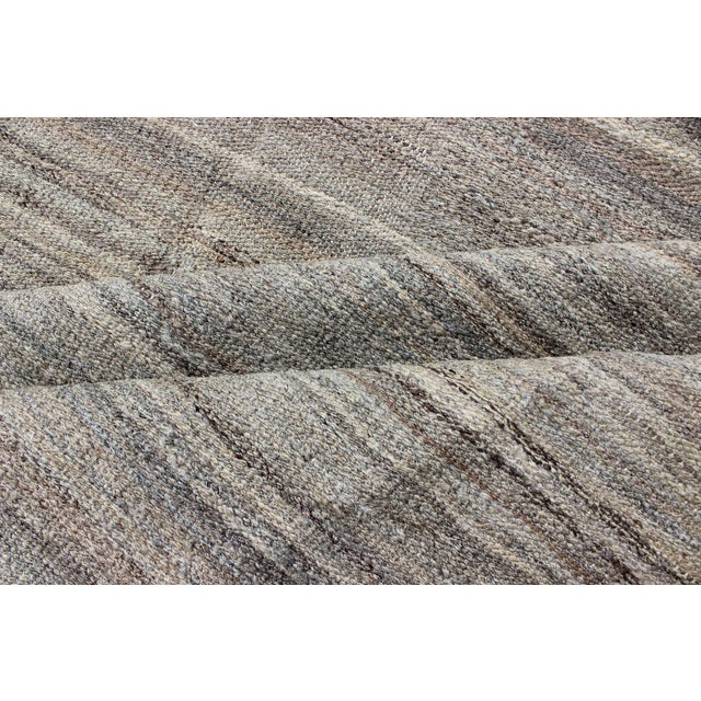 Keivan Woven Arts Modern Gallery Runner Kilim in Wool With Geometric Design For Sale - Image 12 of 12