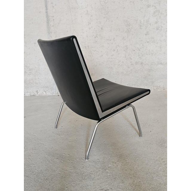 Black Danish Airport Lounge Chairs from Hans Wegner, 1958, Set of 2 For Sale - Image 8 of 15