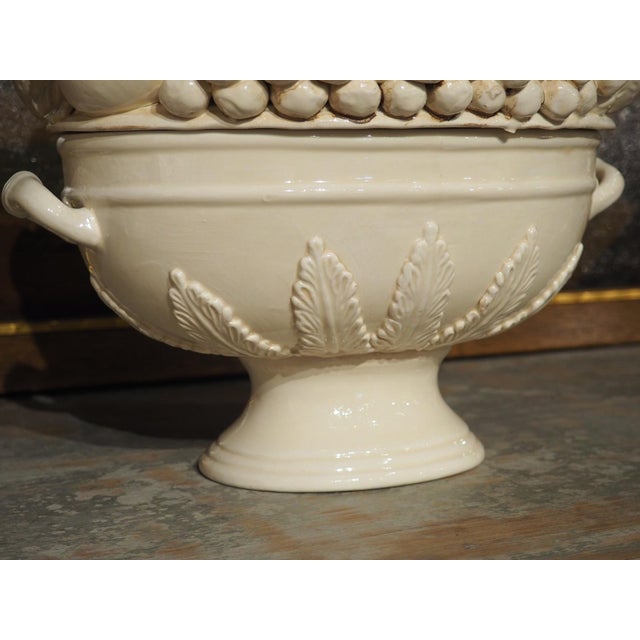 White A Pair of Italian 2-Piece Creamware Fruit Bowls For Sale - Image 8 of 17