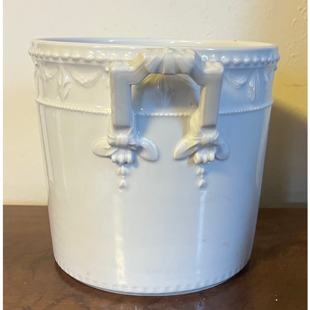 Antique 19th Century KPM Berlin Blanc De Chine Porcelain Ice Pail or Cachepot in the Kurland Pattern For Sale In New York - Image 6 of 12