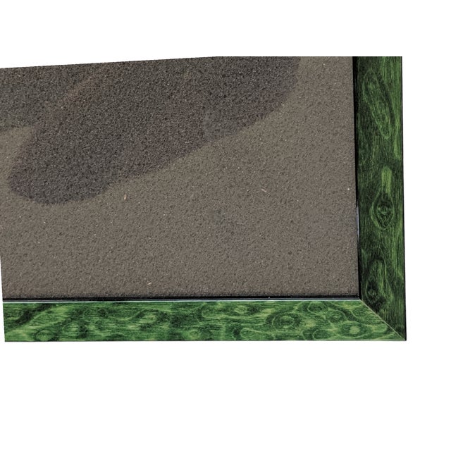 Vintage Faux Malachite Green Lacquer Picture Frame For Sale - Image 4 of 9