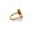 Contemporary Cartier 18k Rose Gold Ring With Logo Double C Motif and Diamond Halo, Size 5.25 For Sale - Image 3 of 6