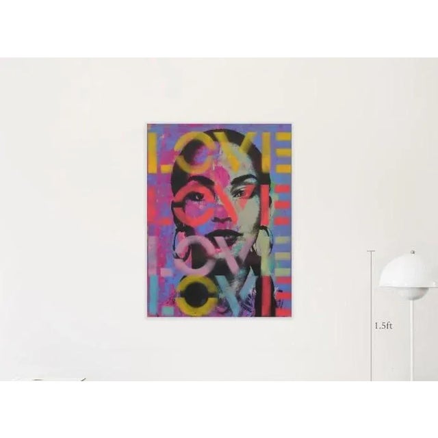 Sade X Lover Pop Art painting on wood. Ships unframed in a box.