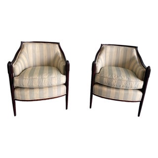 1970s Matched Club Chairs Made by Baker the Barbra Barry Line. For Sale