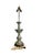 Christopher Spitzmiller, Inc Pair Vintage Mid-Century Modern Pewter Candlestick Lamps With Chinoiserie Bases For Sale - Image 4 of 18
