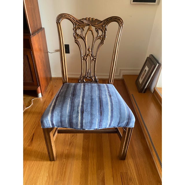 Wood 1980s 10 Georgian Chippendale Style Dining Chairs — 2 Armchairs and 8 Side Chairs For Sale - Image 7 of 7
