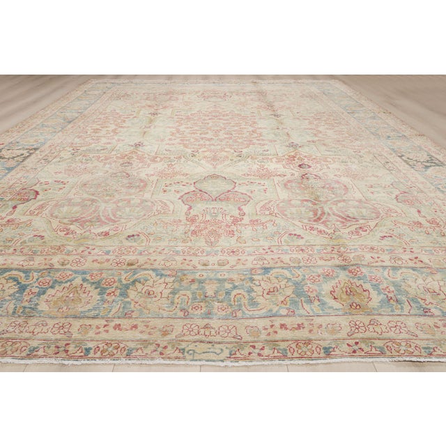 Late 19th Century Persian Yazd Rug, 10'02 X 14'09 For Sale - Image 9 of 10