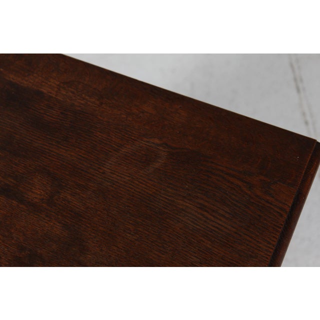 Brown Small Danish Rococo Style Hand-Carved Oak Chest of Drawers, 1940s For Sale - Image 8 of 13