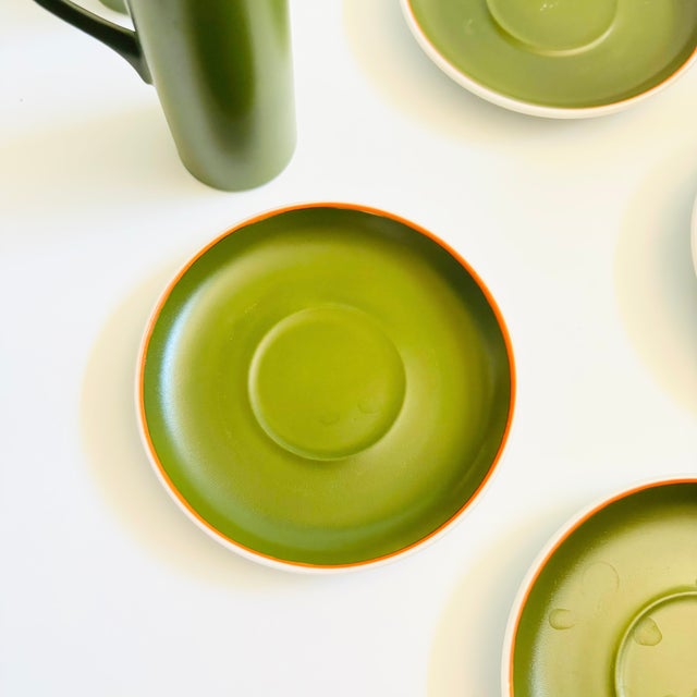 MCM LaGardo Tackett Green Demitasse Mugs and Saucers - Set of 4 For Sale - Image 10 of 15