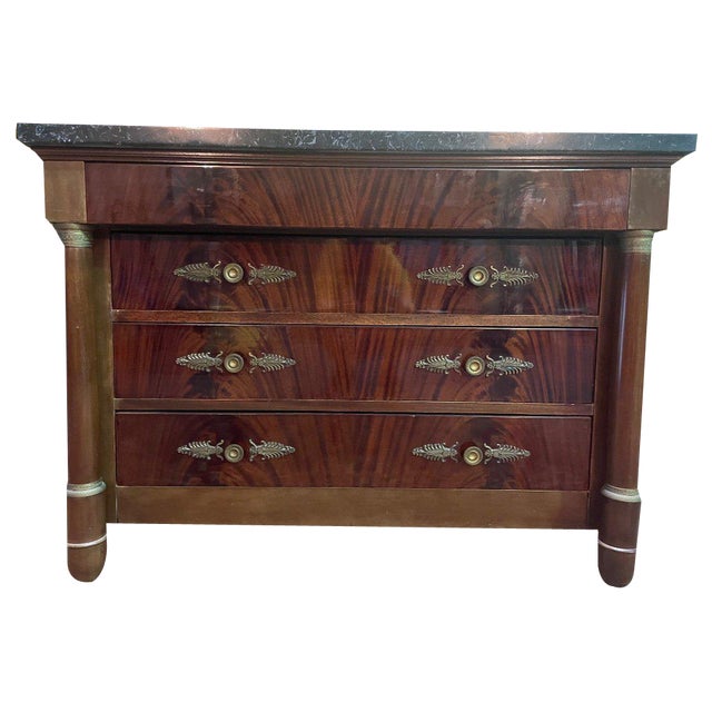 Empore Style Chest of Drawers in Mahogany For Sale