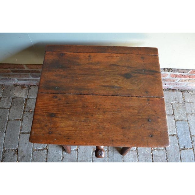 Antique Spanish Fruit Tree Wood Payment Table For Sale - Image 3 of 10