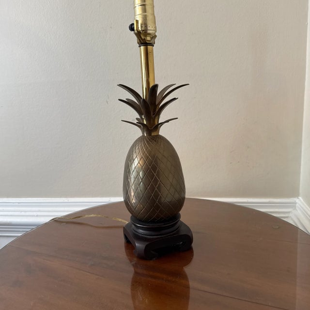 Vintage Large Brass Pineapple Lamp For Sale In Atlanta - Image 6 of 12