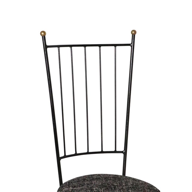 Pr. Mid Century Wrought Iron Side Chairs After Mathieu Mategot C. 1950's For Sale - Image 14 of 16