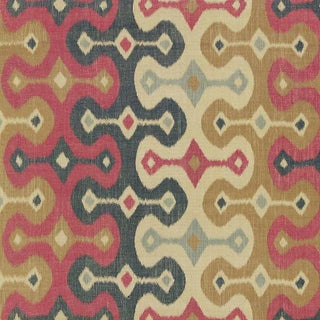 Sample- Schumacher Darya Ikat Fabric in Spice For Sale