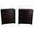 Pair of Ring Pulls Ebonized Mahogany Mid Century Modern Deco Style Bachelor Chest Dresser MINT!