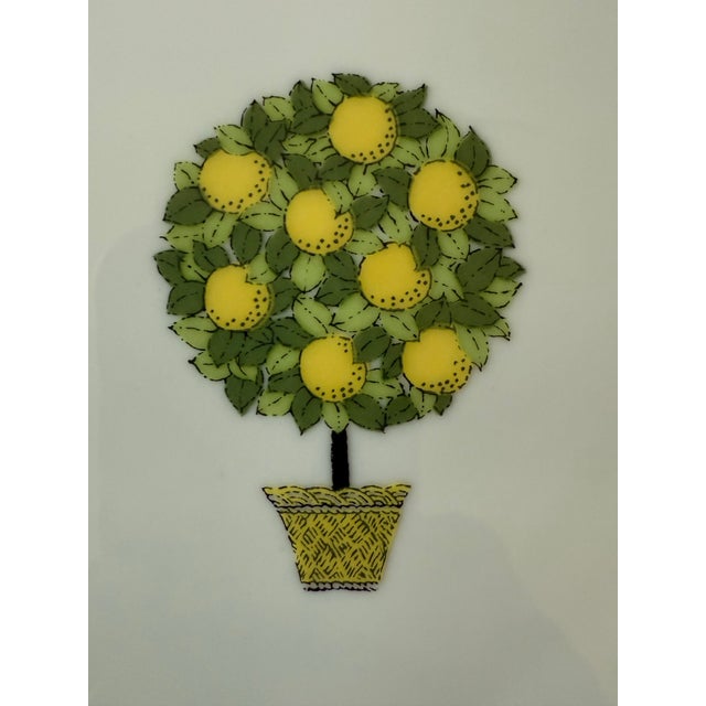 Mid-Century Modern Set of 4 Mid Century Rossini Octagon Plates With Lemon Topiaries For Sale - Image 3 of 6