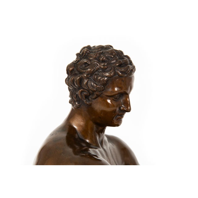 Grand Tour 19th Century Italian Bronze Sculpture Ludovisi Mars After Antique For Sale - Image 10 of 17