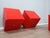 Red Italian Fiberglass Cube Stools, 1960s, Set of 3 For Sale - Image 8 of 12