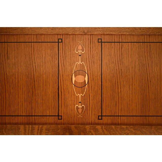 Stickley Harvey Ellis Collection Mission Arts & Crafts Inlaid Oak Blanket Chest For Sale - Image 11 of 18