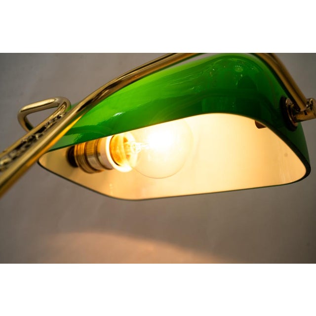 Banker's Swivel Table Lamp with Green Glass Shade, Vienna, Austria, 1920s For Sale - Image 17 of 18
