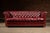Mid 20th Century Tufted Leather Chesterfield Sofa in Burgundy For Sale - Image 4 of 10