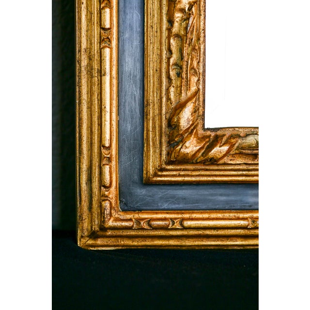 Gold Carvers' Guild Spanish Panel Mirrors — 33x45 — Antique Gold Leaf — Near Mint Pair For Sale - Image 8 of 18