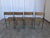 1970s Vintage Industrial Black Metal School Chairs with Brown Fabric Seats, 1970s, Set of 4 For Sale - Image 5 of 18