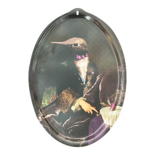 Bird in Fancy Dress Wall Plaque by Ibride For Sale