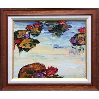 Maya Eventov Untitled Original Acrylic Canvas H.Signed Custom Frame For Sale