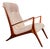 Armchair in Hardwood and Bouclé by John Graz, 1950s For Sale